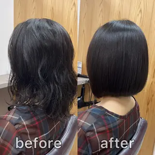 ショート パーマ KIZU 髪質改善 オカルト怪談のヘアスタイル