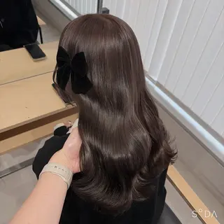 セミロング ゆるふわ透明感カラー 🎀ほの/表参道のヘアスタイル