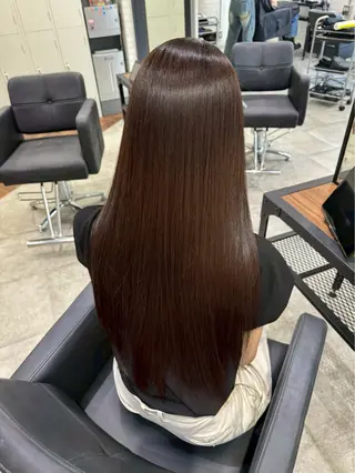 ロング カラー 縮毛矯正・髪質改善 人気No1🩶北島のヘアスタイル