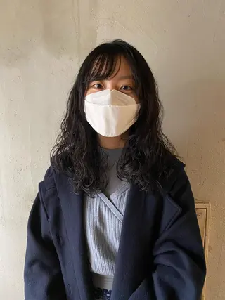 セミロング パーマ お任せヘア☘️☘️ 及川渚のヘアスタイル