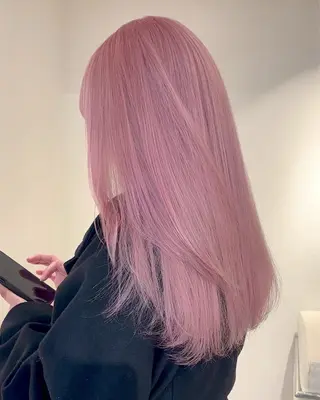 セミロング カラー 🫧ミルクティー ブリーチRIKU🫧のヘアスタイル