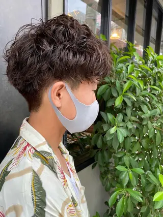 ショート パーマ メンズ 【扉gate】野崎 英幸のヘアスタイル