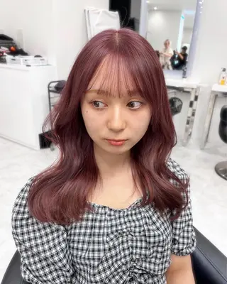 ロング RIKO👼🏻💓 韓国ガーリーのヘアスタイル