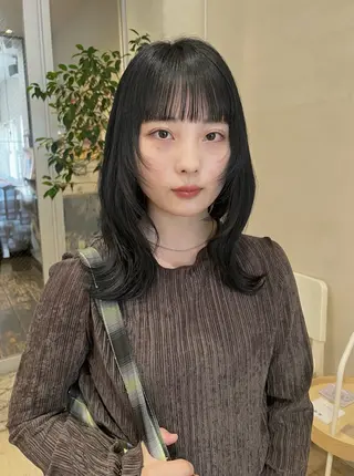 セミロング カラー nakahara madokaのヘアスタイル
