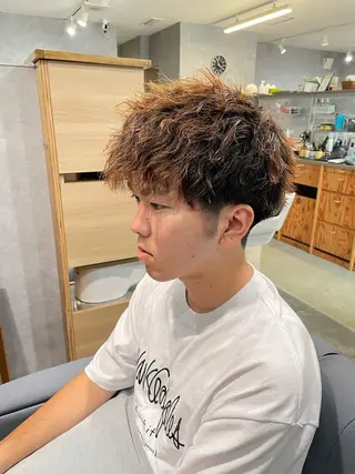 ショート パーマ メンズ 黒岩 梨沙のヘアスタイル