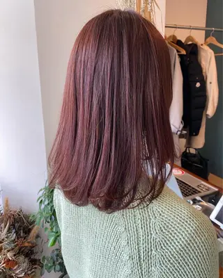 ミディアム カラー パーマ OVER→三軒茶屋 /縮毛矯正・髪質改善のヘアスタイル