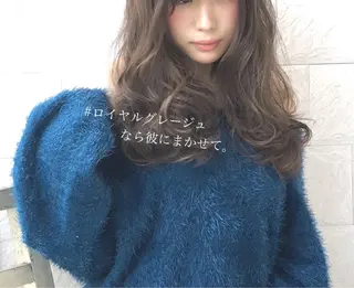 ロング カラー ◆感動口コミ/最小顔 理論カット◆森口 峻のヘアスタイル