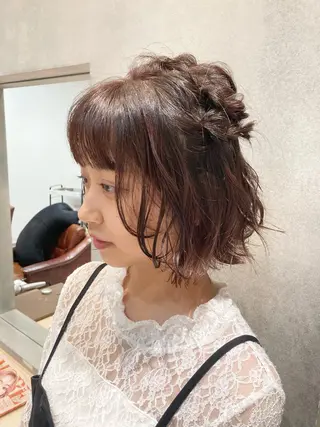ショート ヘアアレンジ octo所属・梅澤 杏菜のヘアスタイル