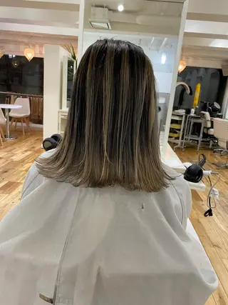 ミディアム カラー ヘアアレンジ 久米 治仁のヘアスタイル