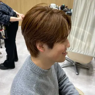 ショート カラー メンズ UNIX所属・村上翼/ハンサム ショート/パーマのヘアスタイル