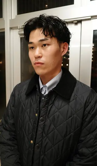 ショート メンズ パーマ/メンズ/ 鮫島竜海のヘアスタイル