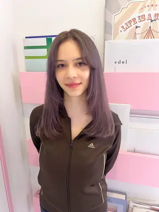 セミロング カラー 🎀ダブルカラー/ ピンク×ガーリー🎀のヘアスタイル