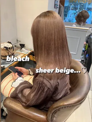 セミロング カラー ヘアアレンジ ハイトーンピンク🍑 ブリーチ🍑RINAのヘアスタイル