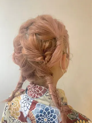 セミロング ヘアアレンジ 奥山 沙季(大井町)のヘアスタイル