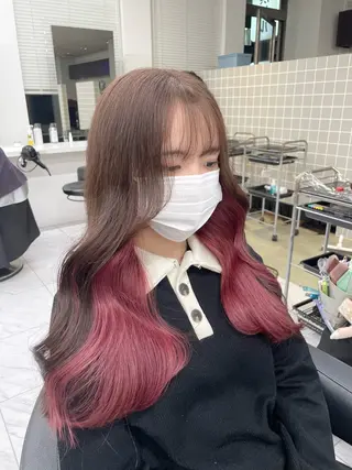 ロング カラー *モデル募集🤍横浜 透明感カラー🫧のヘアスタイル