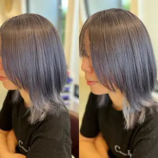 ミディアム カラー Aile所属・酸性ストレート／カラ ー/山下高明のヘアスタイル