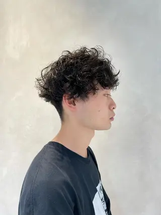 ショート パーマ メンズ 若林 良のヘアスタイル