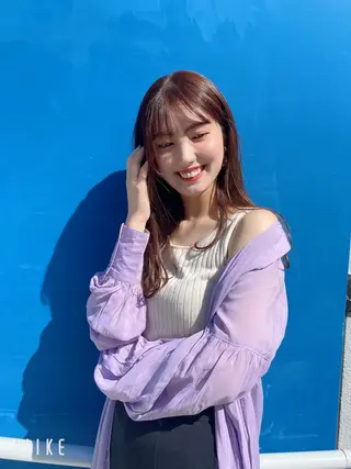 セミロング カラー パーマ ヘアアレンジ メンズ キッズ ネイル マツエク・マツパ 盛れる前髪/レイヤー カット/艶髪髪質改善のヘアスタイル