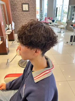 ショート パーマ ブリーチ/暖色カラー 宮城陽日のヘアスタイル