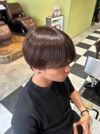 ミディアム カラー メンズ メンズ特化/センター パート🩵のヘアスタイル