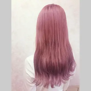 ミディアム カラー ブリーチ/髪質改善/ レイヤー/YUTO‎のヘアスタイル