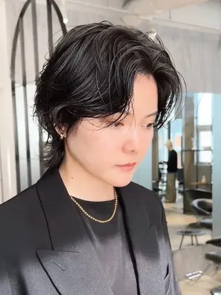 カラー メンズ ありあ【カット、 パーマモデル】のヘアスタイル