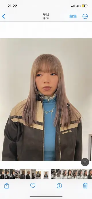 セミロング カラー BoomBOX所属・HIBIKI/原宿 ハッシュカット🪄のヘアスタイル