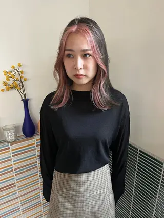 ミディアム カラー 🩷ハイトーン透明感 レイヤー🩷ユリカのヘアスタイル