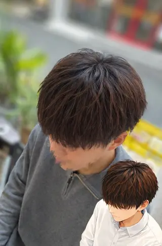 メンズ RYU/メンズ /センターパートのヘアスタイル