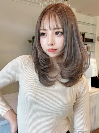 セミロング 三木耀介 藤沢美容室のヘアスタイル