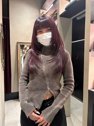 ロング カラー ⠀ リコのヘアスタイル