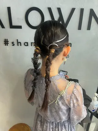 ロング カラー パーマ ヘアアレンジ 隠れ家サロンso you所属・yukimi .のヘアスタイル