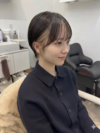 ショート カラー IVORY.所属・🟩白髪ぼかし/ボブ /ショートヘア/大司のヘアスタイル