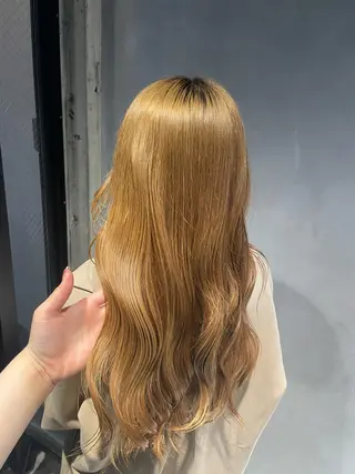 ロング カラー 暖色/ハイトーン/ カラー/HBLのヘアスタイル