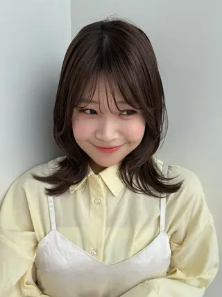 ミディアム 似合わせ/ベージュ /レイヤー/りほ🤍のヘアスタイル