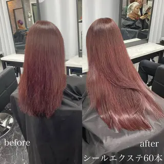 ロング カラー エクステ🩵ブリーチ 韓国ヘア🩵KAEのヘアスタイル