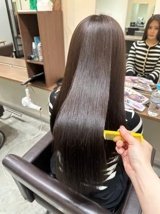 ロング 縮毛矯正+モテカラー 🎀✨MIHOのヘアスタイル