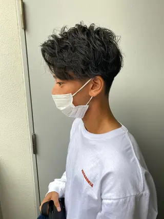 ショート パーマ メンズ 🟦ニュアンス/メン ズパーマ横浜🟦のヘアスタイル