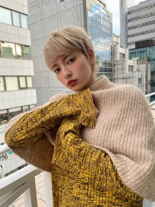 ショート カラー ショート/ボブ/ 心斎橋/宮脇美奈のヘアスタイル