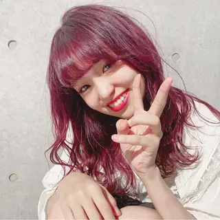 ロング カラー ヘアアレンジ ハイトーン/美髪矯正 🍃大江拓実のヘアスタイル