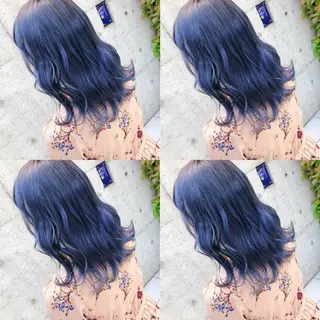 セミロング カラー ヘアアレンジ メンズ キッズ 💟Chloe原宿店 🩶ハイトーンのヘアスタイル