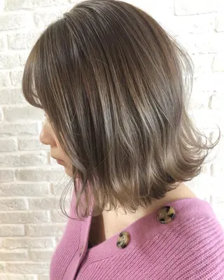 ミディアム カラー hair salon Ranun髪質改善のヘアスタイル