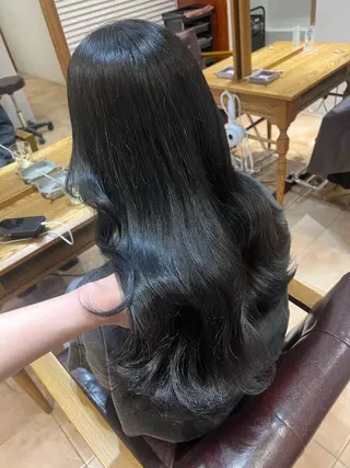 セミロング カラー 🥀韓国ヘア🥀 宮津真菜のヘアスタイル