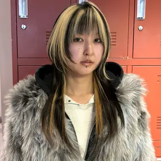 ロング カラー cope'u 本店所属・【梅田】ハイトーン /デザインカラーのヘアスタイル