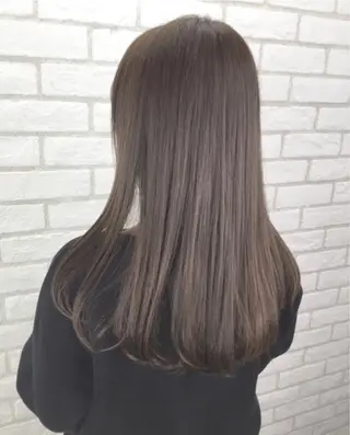 セミロング カラー ヘアアレンジ Aloa透明感ヘア ♡kanami♡のヘアスタイル