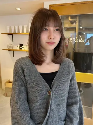 ミディアム カラー 女性専用サロン Lien（リアン）所属・🖤KAHO🖤 /透明感/艶髪/暖色のヘアスタイル