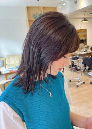 ミディアム カラー 髪質改善/似合わせ レイヤー/AYUMUのヘアスタイル