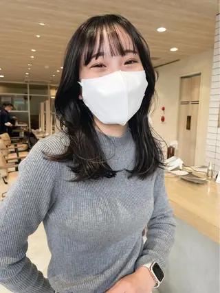 ミディアム カラー haru/レイヤー/ ウルフのヘアスタイル