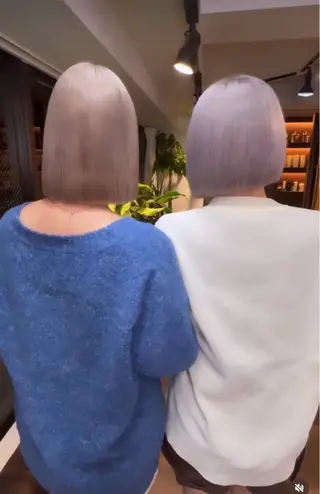 ロング カラー 🧡梅田ハイトーン カラー🧡runaのヘアスタイル