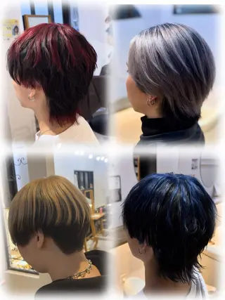 カラー メンズ せいと/ウルフ/ ハイトーン/艶髪のヘアスタイル